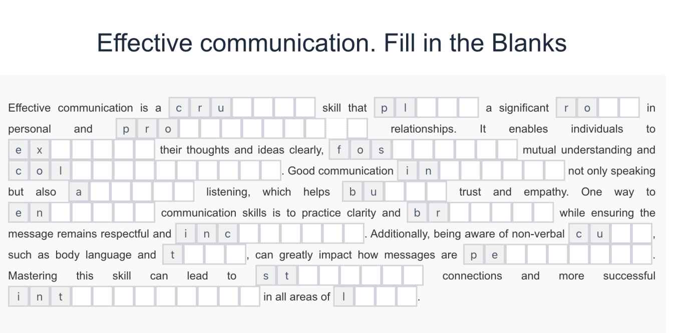 Effective communication